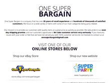 Tablet Screenshot of onesuperbargain.com
